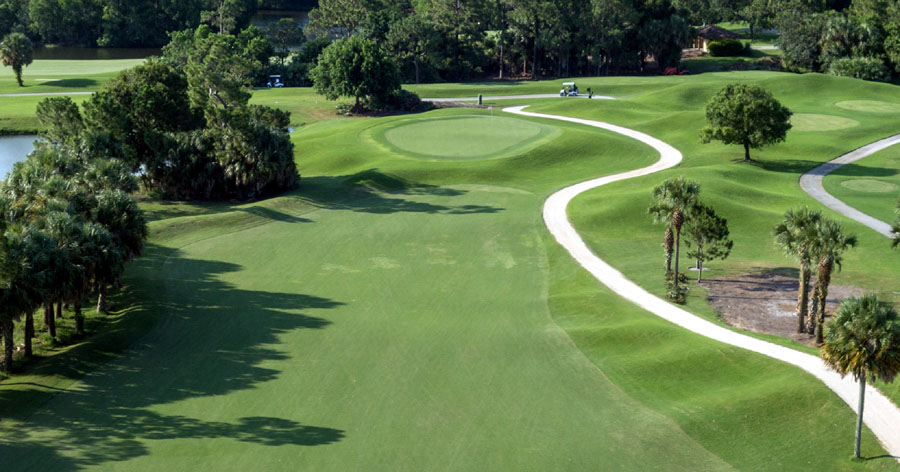 1st Hole at The Hills Course